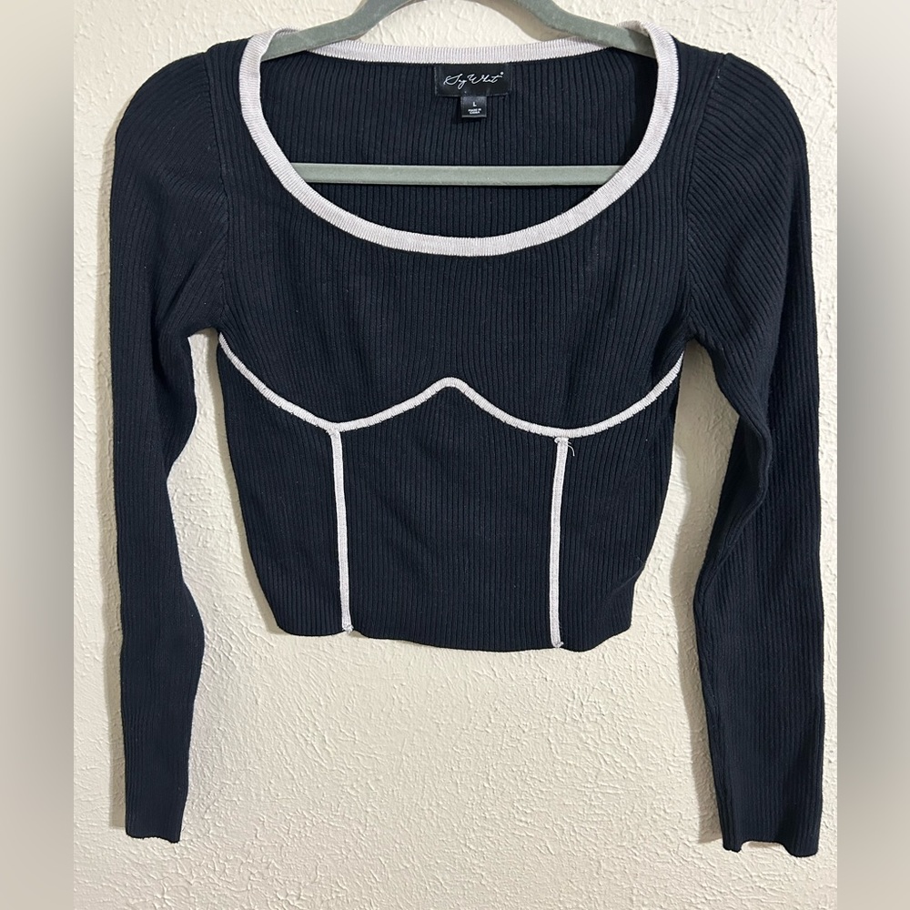 Women’s Cropped long sleeve blouse by Say What